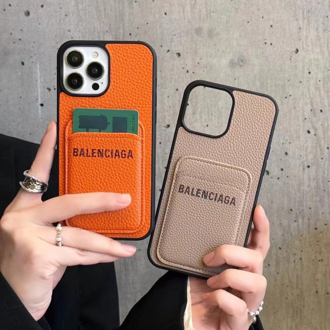 Balenciaga Leather iPhone Wallet Case - The Luxe Case