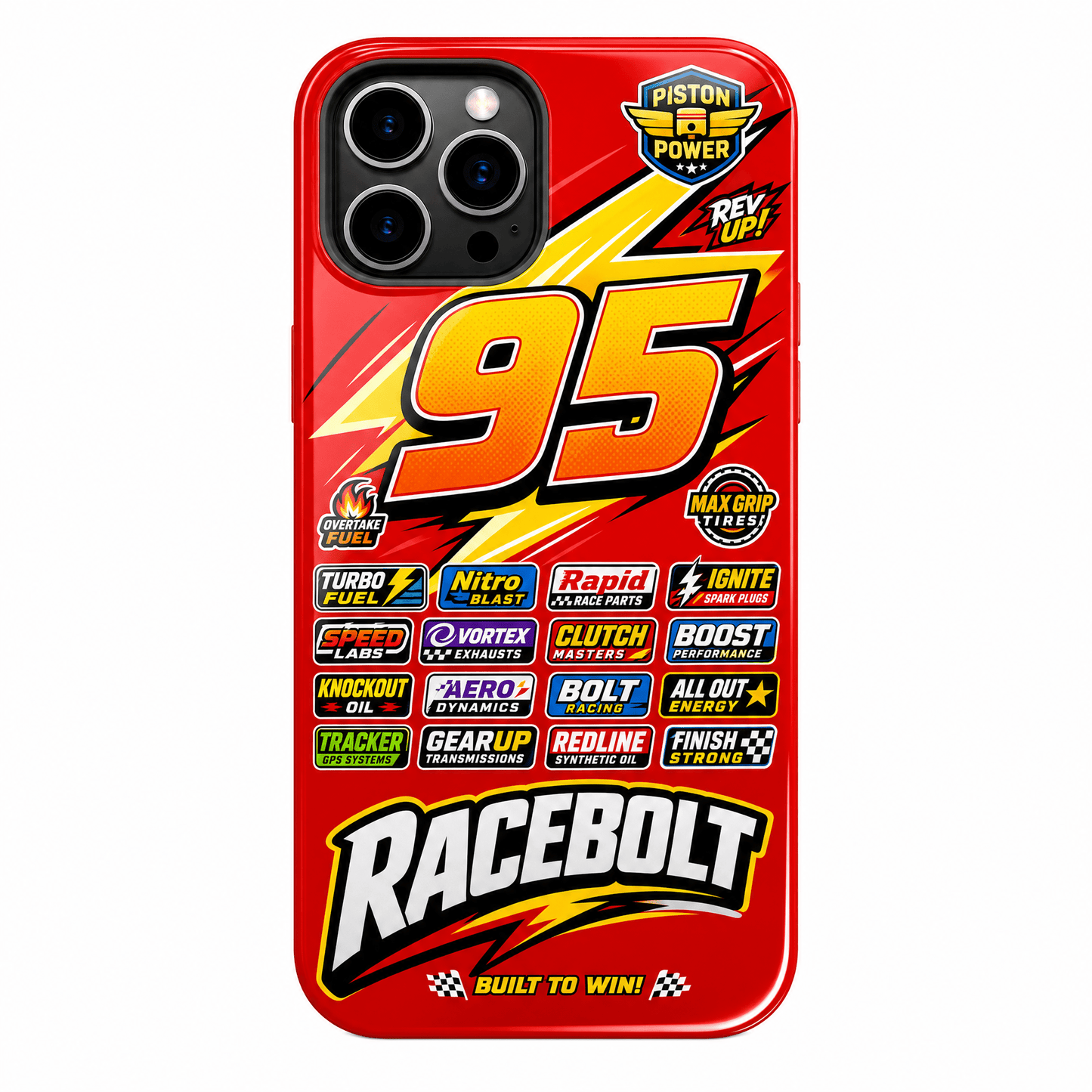 Cartoon-Style American Racing Livery iPhone Case - The Luxe Case
