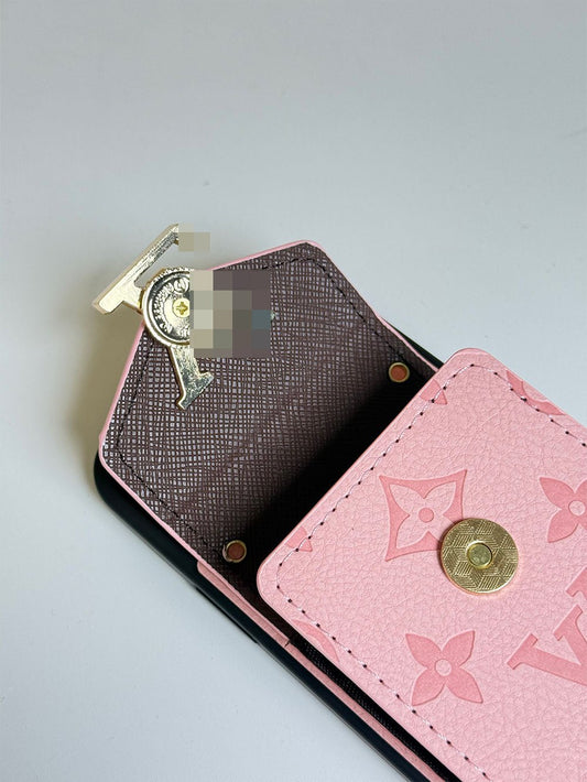 Pink iPhone case 2006 | Accordion card holder (subject to the video) - The Luxe Case