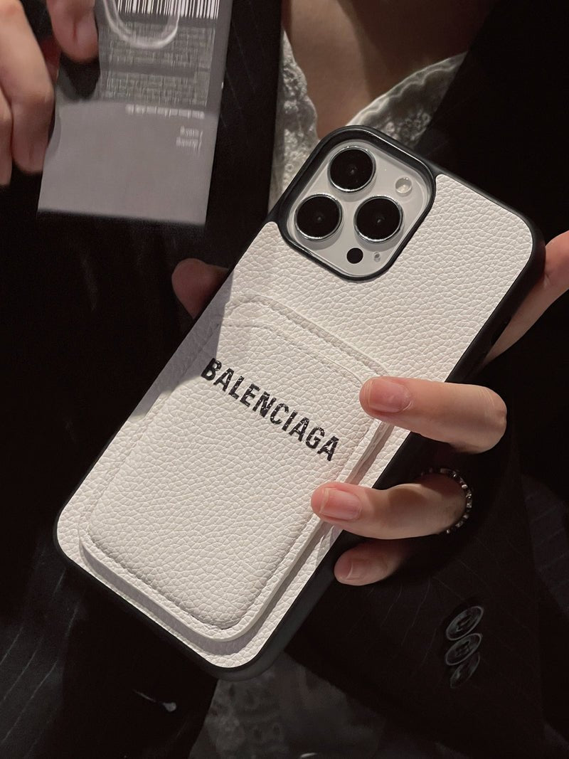 Balenciaga Leather iPhone Wallet Case - The Luxe Case