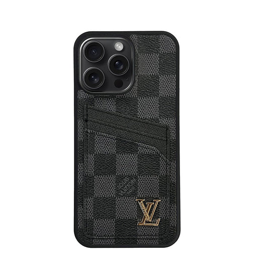 BLACK CLASSIC CARDHOLDER FULLY COVERED iPhone Case - The Luxe Case