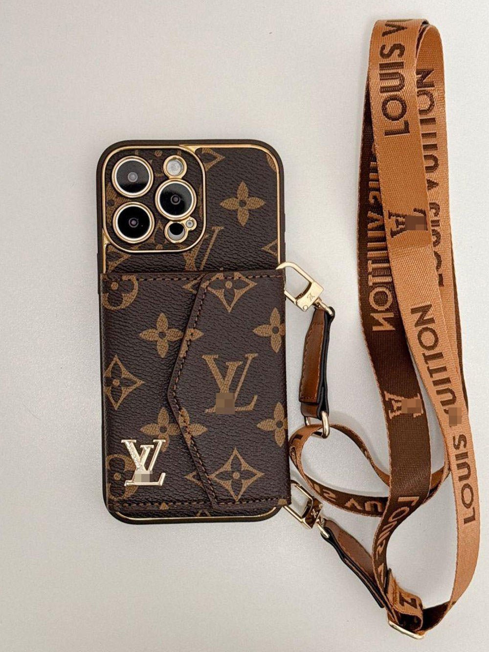 Brown iPhone case 2001 large | Accordion card holder (subject to the video) - The Luxe Case