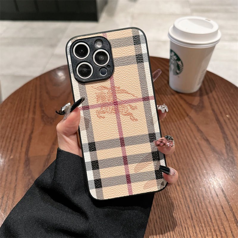 Burberry Leather iPhone Case - The Luxe Case