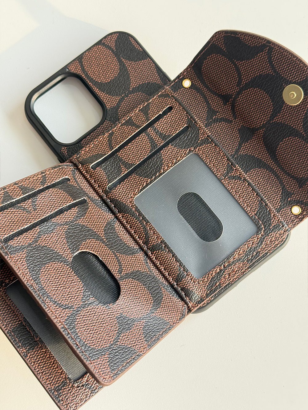 C series Phone case 1004 Brown | Accordion card holder (subject to the video) - The Luxe Case