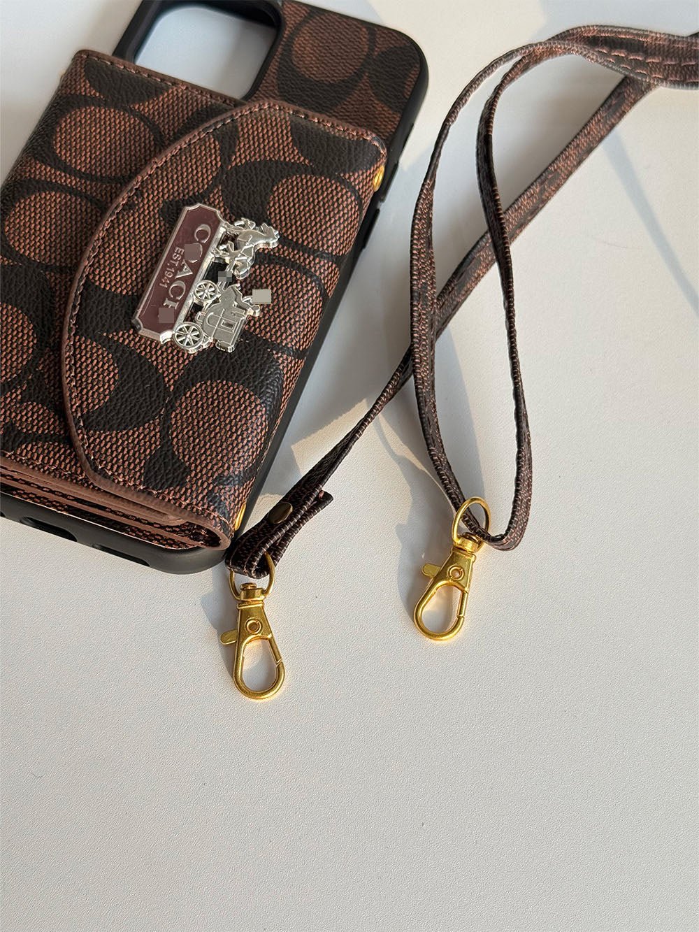 C series Phone case 1004 Brown | Accordion card holder (subject to the video) - The Luxe Case