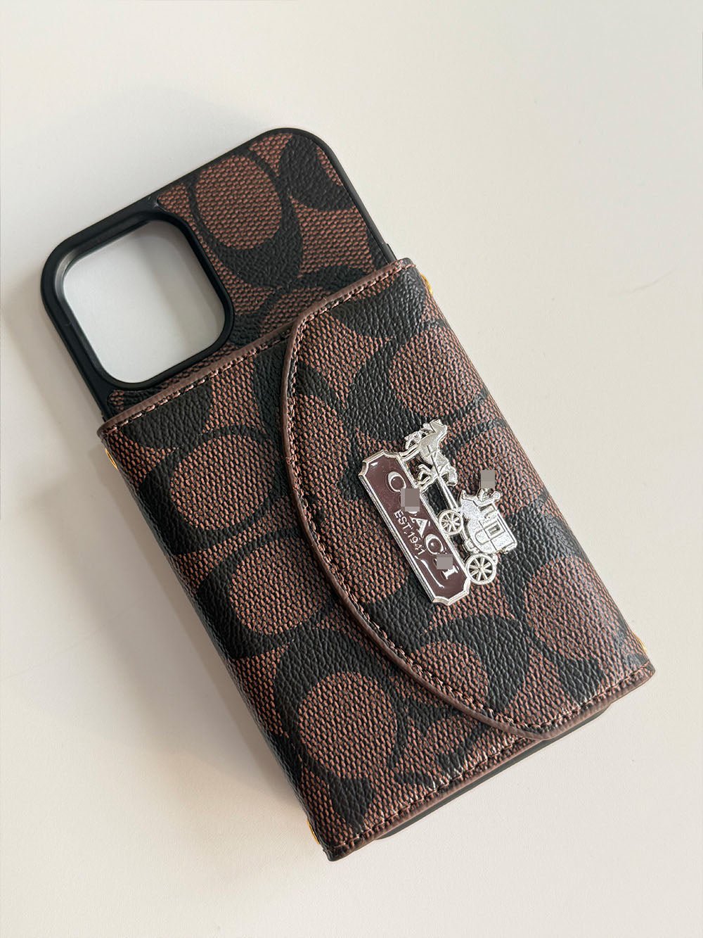 C series Phone case 1004 Brown | Accordion card holder (subject to the video) - The Luxe Case