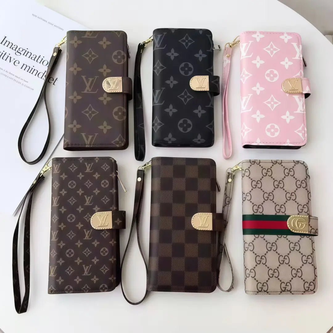 Classic Monogram Leather iPhone Wallet Case - The Luxe Case