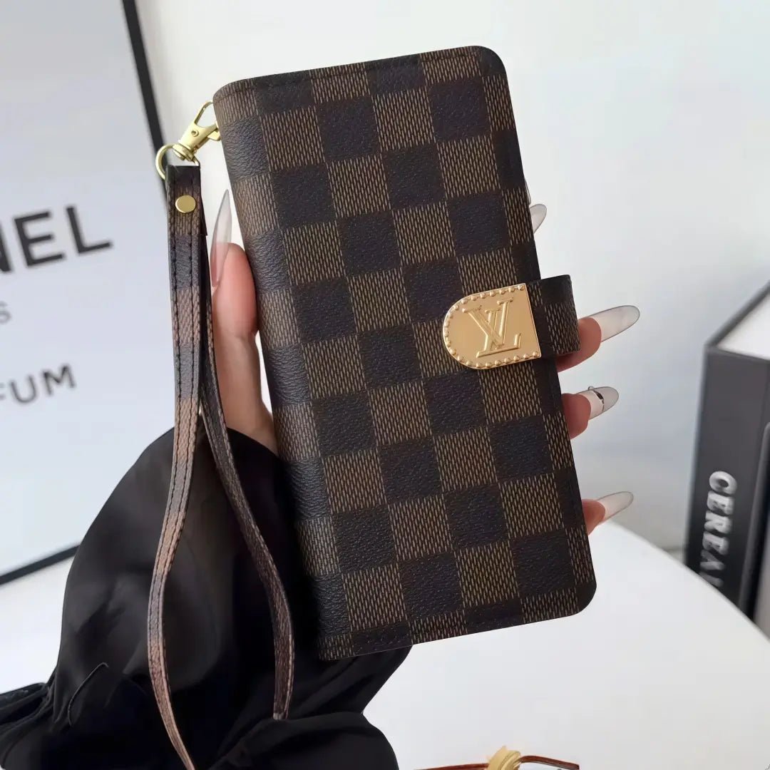 Classic Monogram Leather iPhone Wallet Case - The Luxe Case