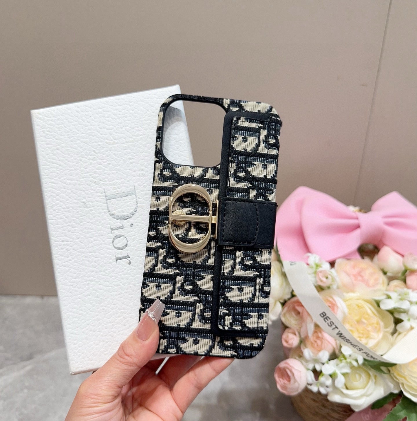 Dior Montaigne 30 Monogram Card Holder Phone Case - The Luxe Case