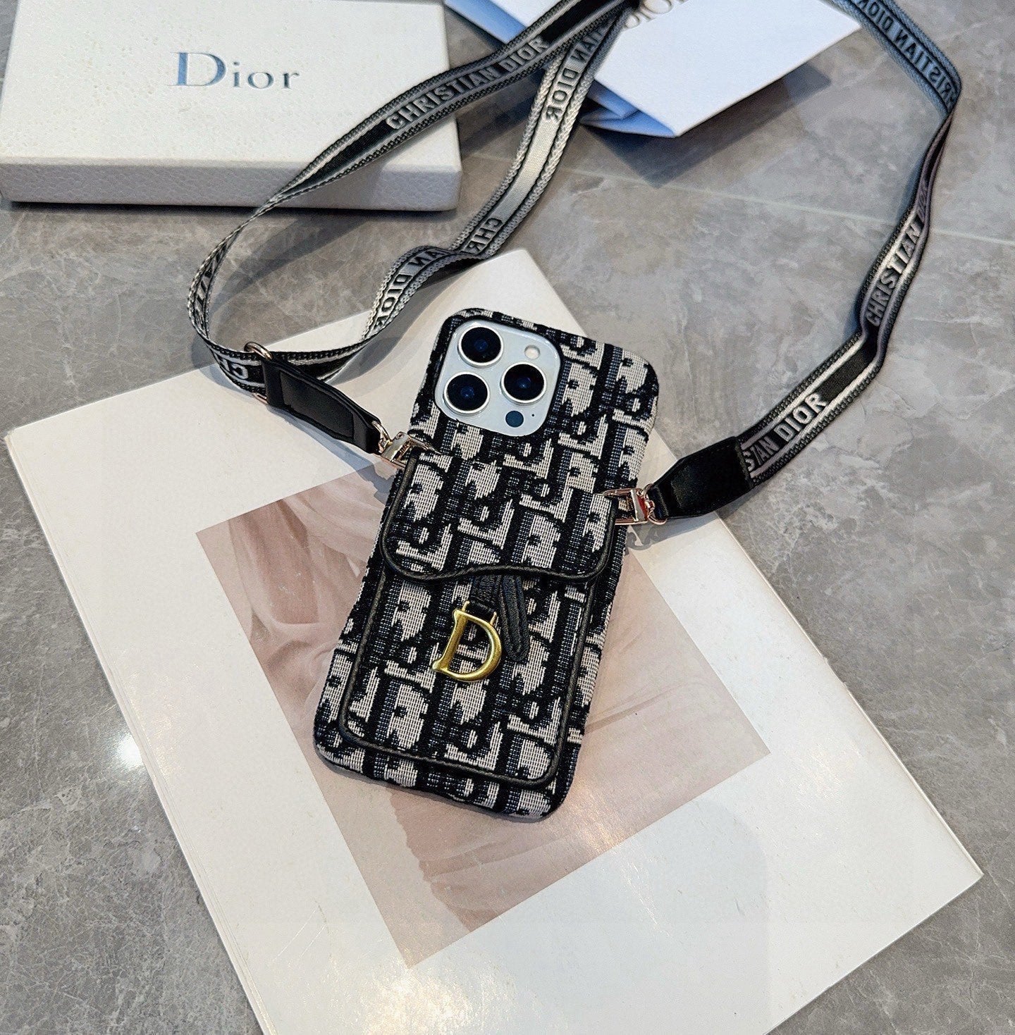 Dior Saddle Card Holder Phone Case - The Luxe Case