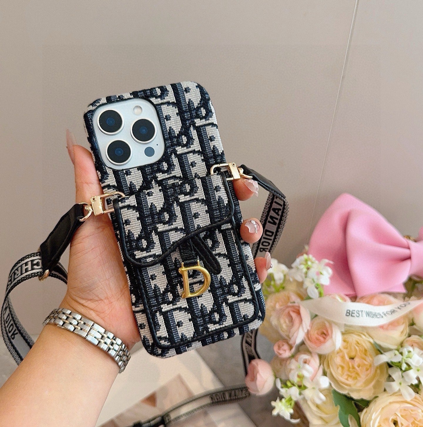 Dior Saddle Card Holder Phone Case - The Luxe Case