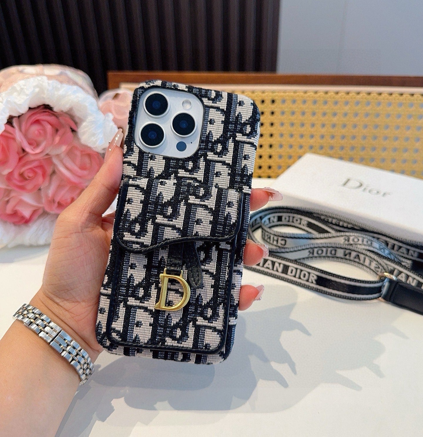 Dior Saddle Card Holder Phone Case - The Luxe Case