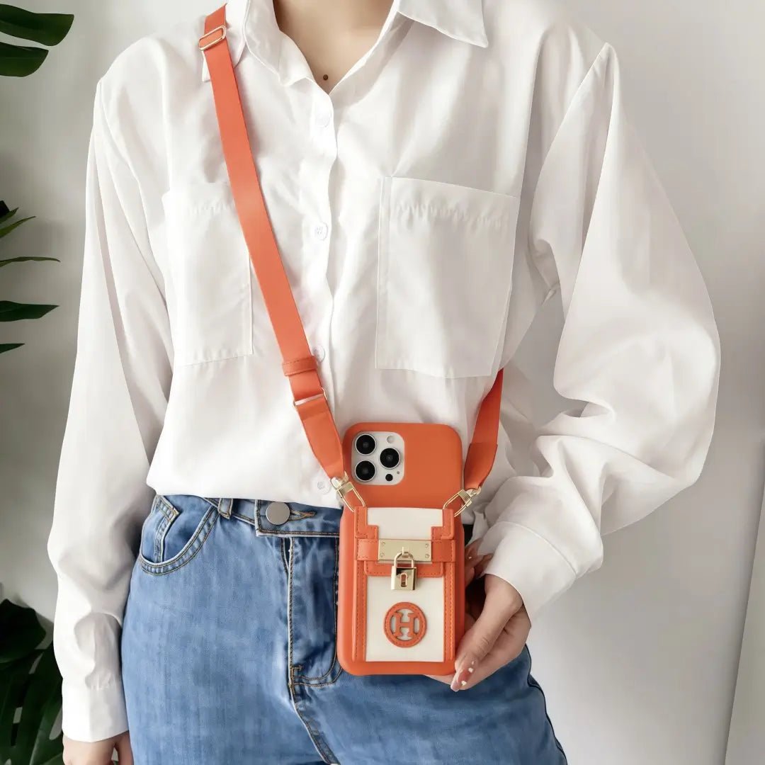 H iPhone Case with cardholder - The Luxe Case