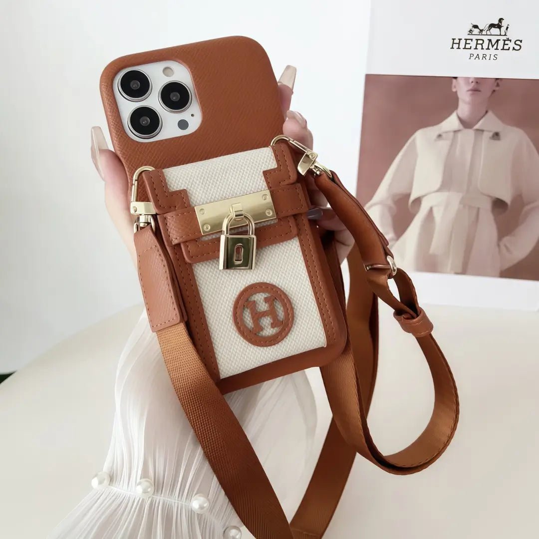 H iPhone Case with cardholder - The Luxe Case