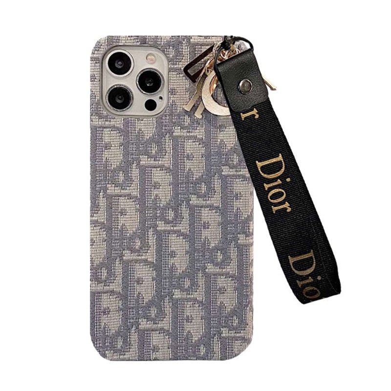 Luxury CD Black iPhone Case With Strap - The Luxe Case
