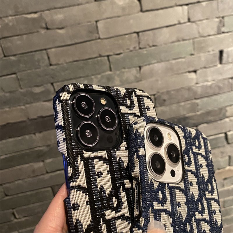 Luxury CD iPhone Case Classic Fabric Gray - The Luxe Case