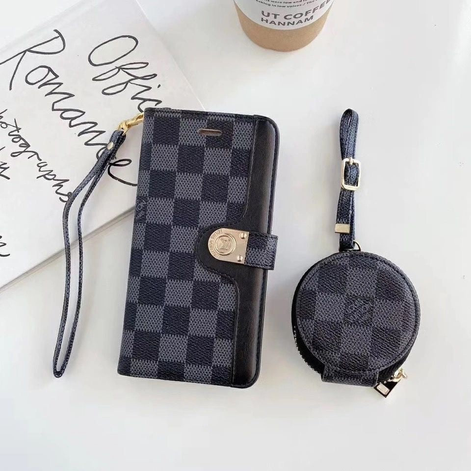Luxury GG LV BUR iPhone & AirPods Case with Card Holder - The Luxe Case