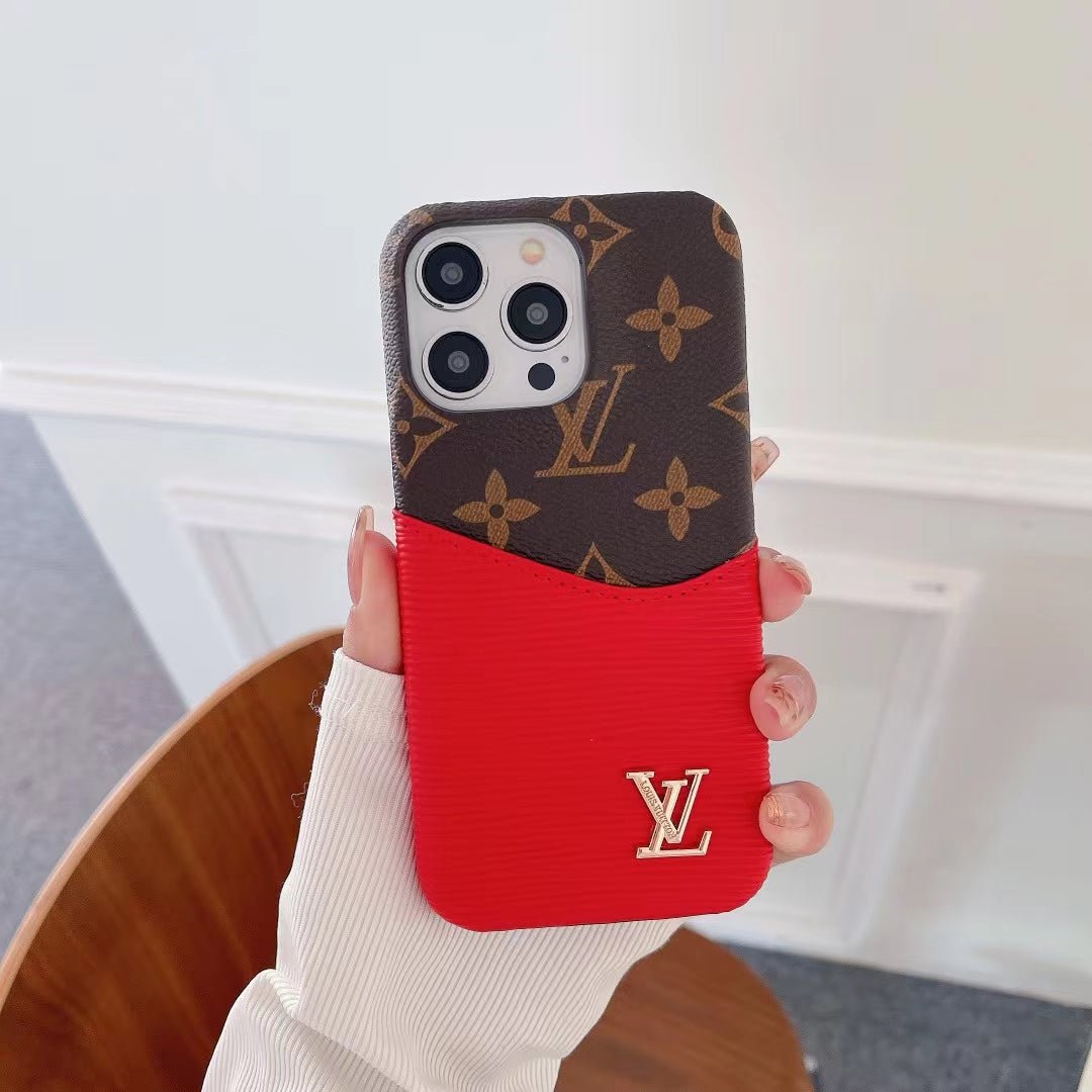 Luxury LV-Inspired Monogram Phone Cases with Elegant Textured Finish - The Luxe Case