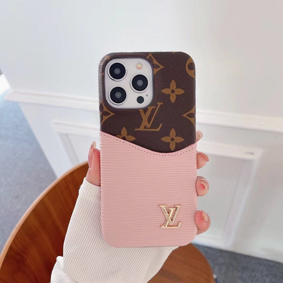 Luxury LV-Inspired Monogram Phone Cases with Elegant Textured Finish - The Luxe Case