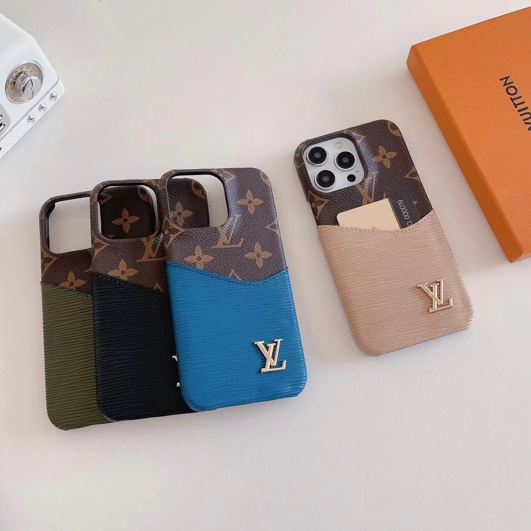 Luxury LV-Inspired Monogram Phone Cases with Elegant Textured Finish - The Luxe Case