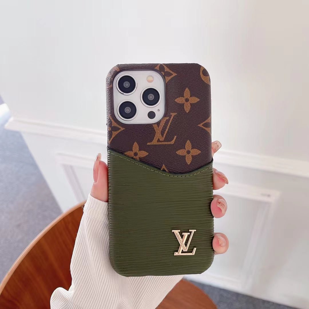Luxury LV-Inspired Monogram Phone Cases with Elegant Textured Finish - The Luxe Case