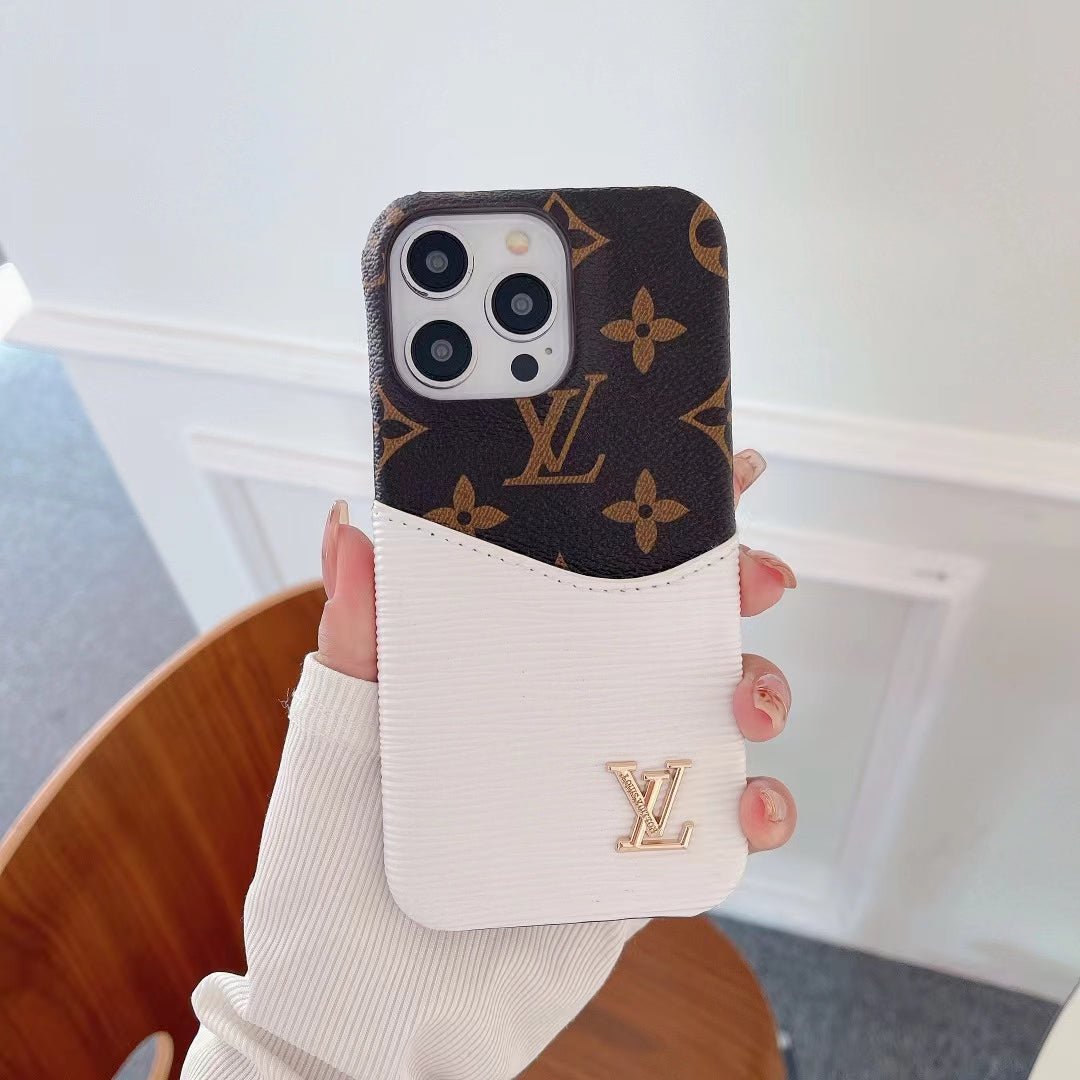 Luxury LV-Inspired Monogram Phone Cases with Elegant Textured Finish - The Luxe Case