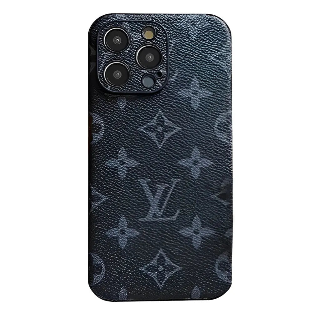 Monogram L Vintage Leather iPhone Case - The Luxe Case