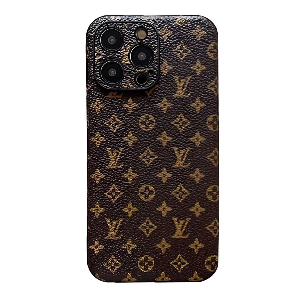 Monogram L Vintage Leather iPhone Case - The Luxe Case