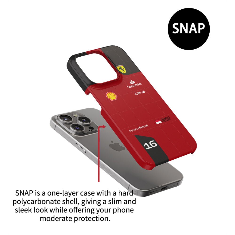 Scuderia Ferrari Charles Leclerc Phone Case: Race-Ready Protection - The Luxe Case